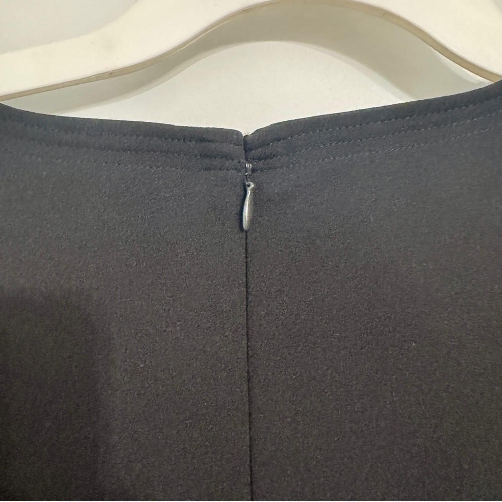 TOMMY HILFIGER Women's Black Short Sleeve Keyhole Above The Knee Shift Dress 14 - Picture 14 of 14